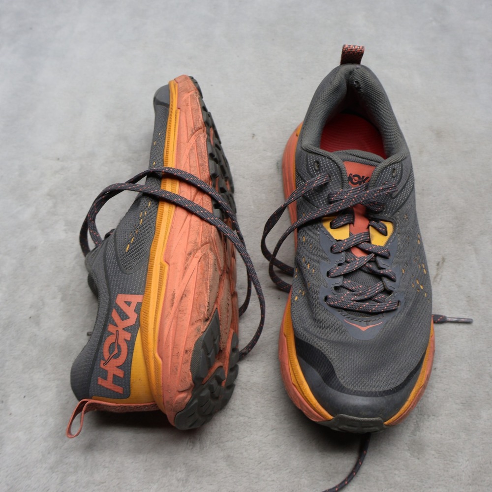 Hoka Women 8B Athletic Shoes Grey Challenger‎ ATR Lightweight Running Chunky